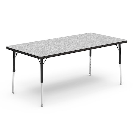 Virco 30 in. W, 60 in. L, 17-25 in. H, Grey Nebula Top / Black Edge 483060LO